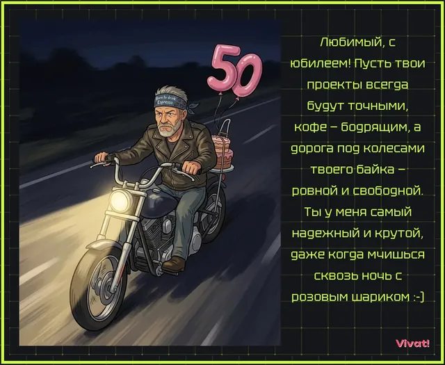 мужу на 50-летие — Вариант оформления открытки на юбилей мужу с теплыми словами в день пятидесятилетия